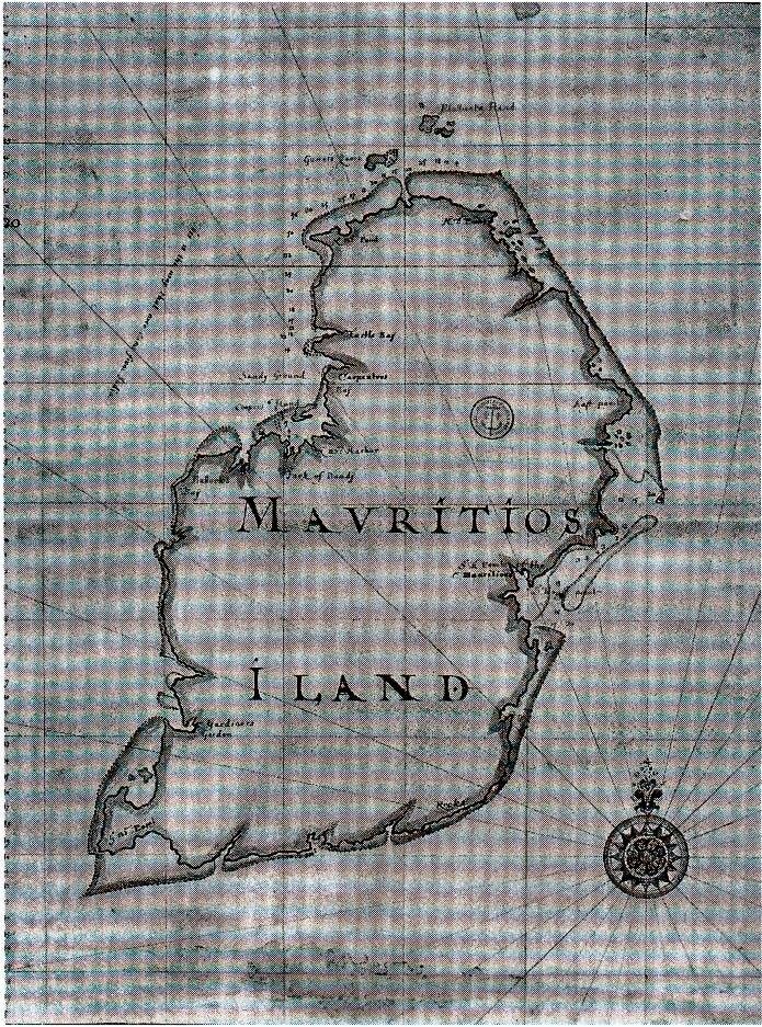 Historic map of Mauritius 